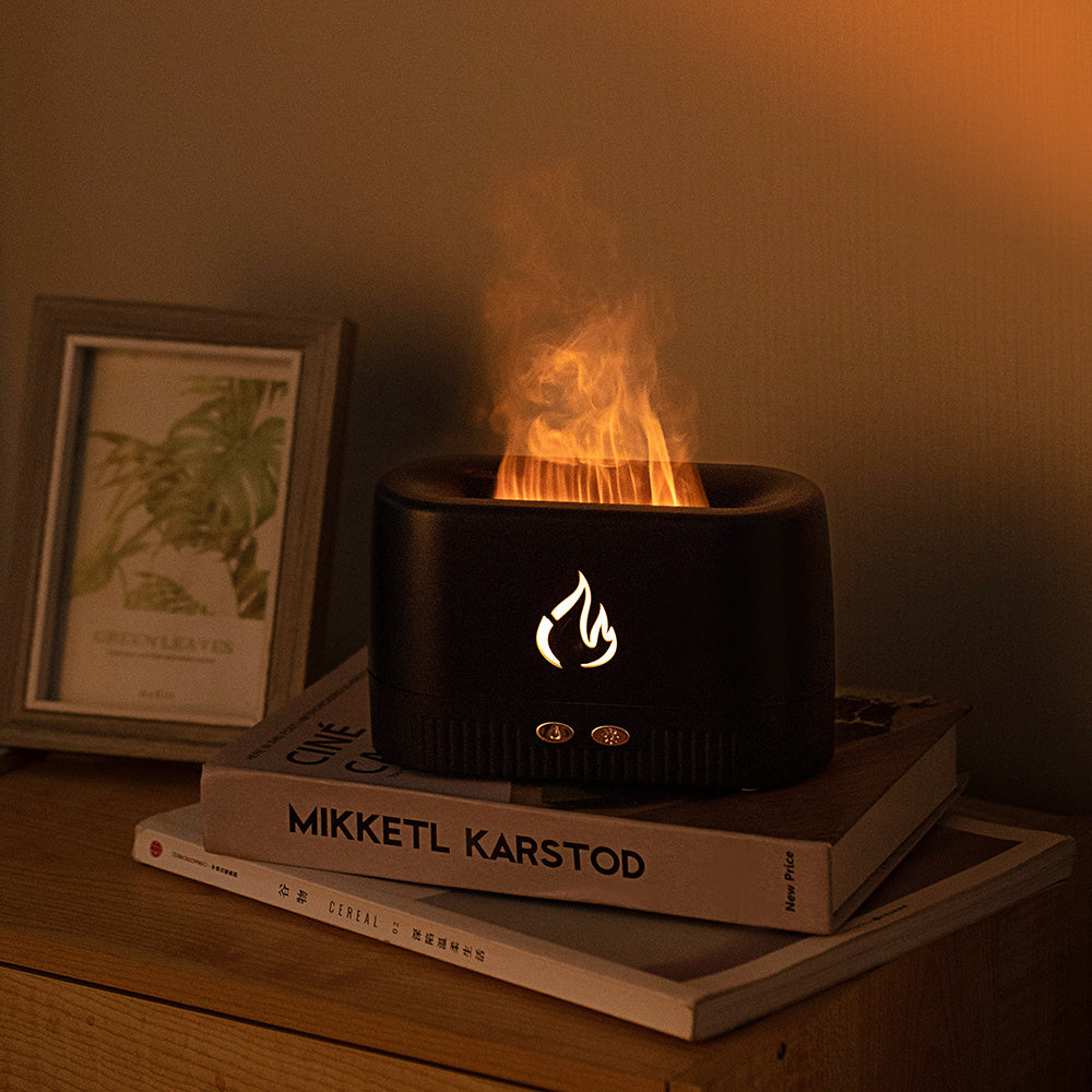 Flame Humidifier Aroma Diffusers Machine Home Bedroom Silent Essential Oil Flame Aroma Diffuser
