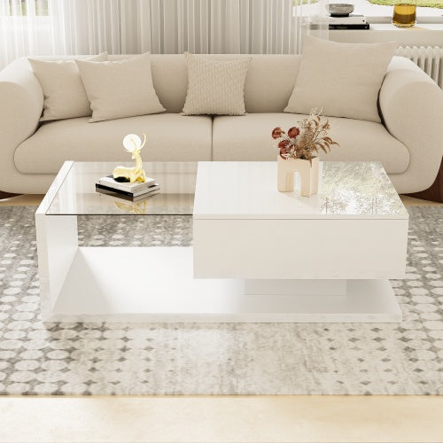 Bright white coffee table