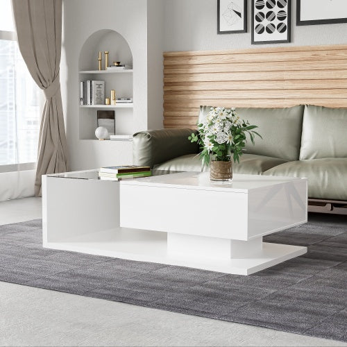 Bright white coffee table