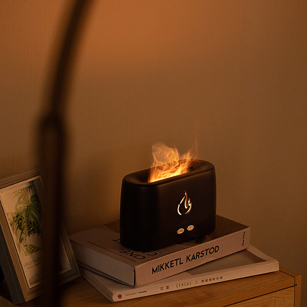Flame Humidifier Aroma Diffusers Machine Home Bedroom Silent Essential Oil Flame Aroma Diffuser