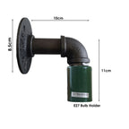 Green Water Pipe Wall Lamp Industrial style single wall light fitting~1524