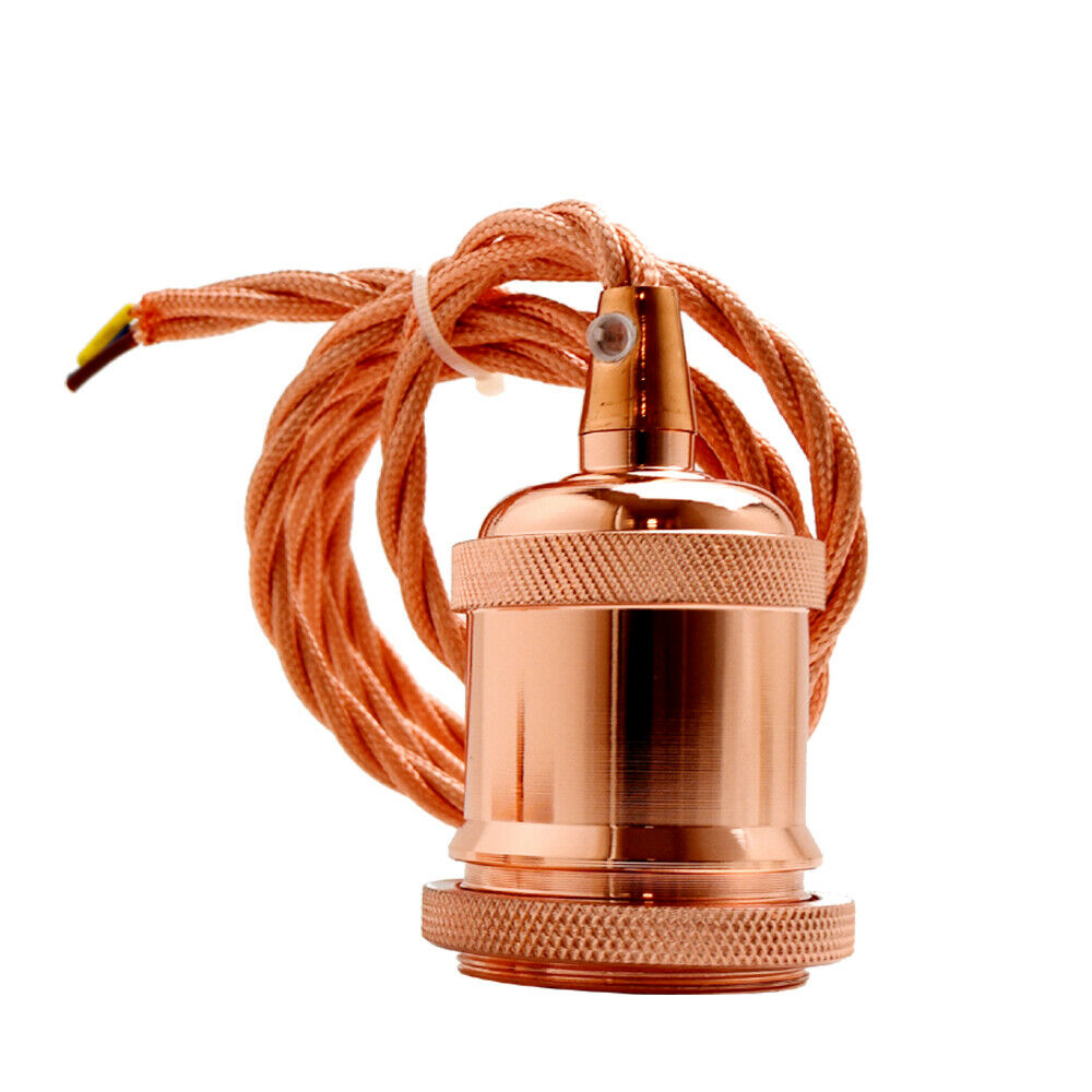 Pendant Light Fitting Ceiling Rose E27 Suspension Rose Gold~2383