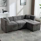 Modular sofa with ottoman included with storage space